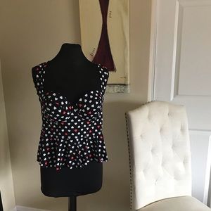 Torrid HEARTS 💕 swim top. Size 1